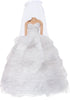 Doll Wedding Dress Handmade Gown White Bride Veil Evening Party Princess Outfit