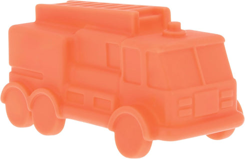 5-Pack 6+ Bulldozer, Nuby Vehicle Bath Toys - - Soft, Stackable Toddler Bath Toys - No-Hole Design for Easy Cleaning