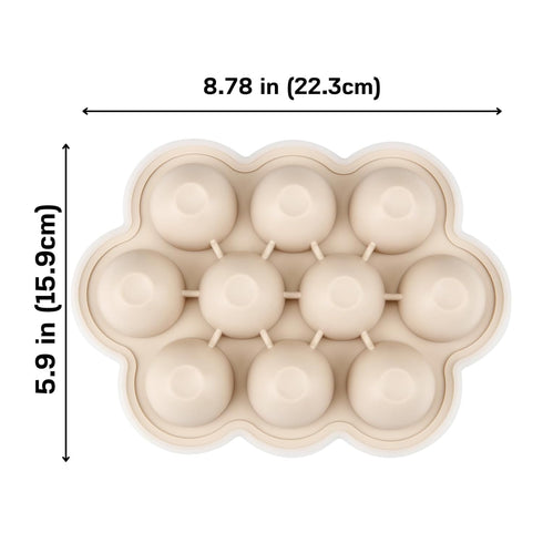 3-Pack 10 1oz/1.5-2 PandaEar Silicone Baby Food Freezer Trays with Lids - Small Portions per Tray (Approx. tbsp)