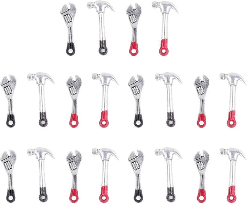 VBESTLIFE Dollhouse Repair Tools, 20pcs Mini Dollhouse Wrench Hammer Kit