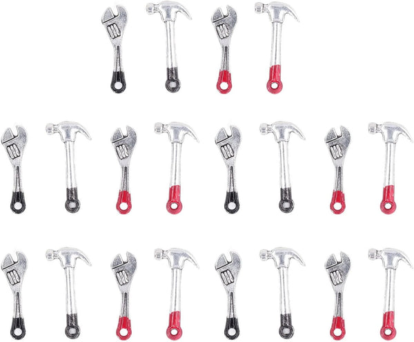VBESTLIFE Dollhouse Repair Tools, 20pcs Mini Dollhouse Wrench Hammer Kit