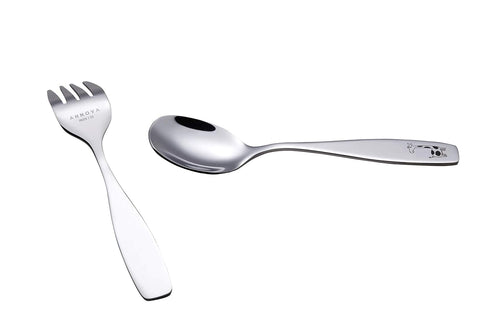 ANNOVA Kids Silverware Set 6 Pieces - Safe Flatware Stainless Steel Utensils for Lunchbox (Elephant, Giraffe, Lion)