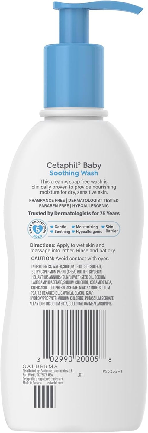 Cetaphil Baby Body Wash, Soothing & Gentle for Sensitive Dry Skin, 5oz