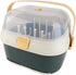 Greensen Baby Bottle Storage Box, Plastic Drying Rack with Space-Saving Design for Nursery & Kitchen Organization