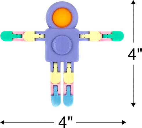 3 1 (Set 12), 4 5 6 7 8 ArtCreativity in Robot Fidget Spinner Pop It Toys of Bulk Transformer Fidget Toys for Sensory