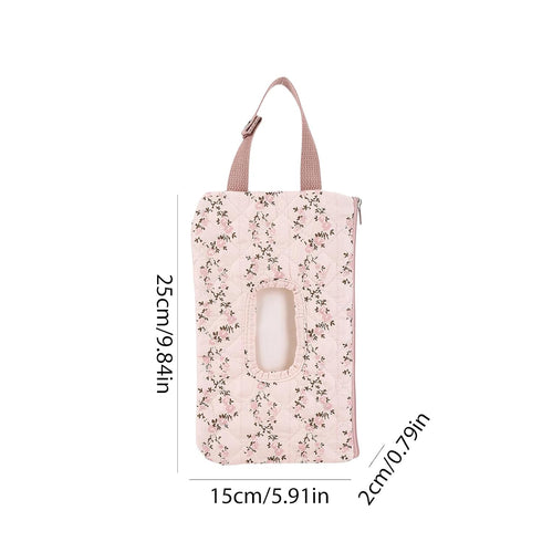 Generic Quilted Baby Wipe Holder Floral Portable Wipes Case for Stroller, Refillable Waterproof Wet Wipes Pouch