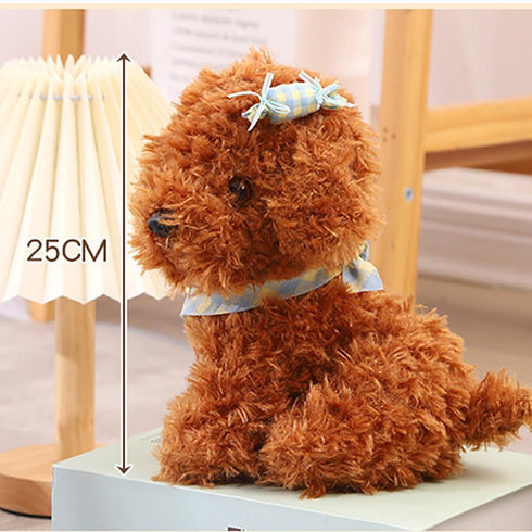 BIUBIULOVE 8inch Dog Plush Stuffed Animal, Stuffed Dog Plush Toy, Great Gift for Kids Home Recor (Brown)