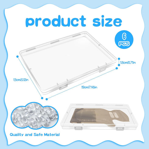 WYKOO 6 Pack Clear Freezer Breast Milk Storage Organizer Flat Breast Milk Freezer Storage Organizer Breastmilk Freezer