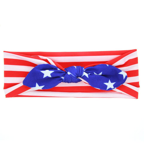 BinaryABC 4th of July Baby Headband, American Flag Headband, 3Pcs for Fourth of July Decorations