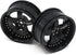 hobbysoul 2pcs RC 1/10 Aluminum Alloy Wheel Rims, Hex 12mm Adjustable Offset Black for 1:10 RC On Road Cars