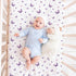 FIGEPO 4 Pack (Pack Butterfly Baby Crib Sheets for Baby Girls Purple Crib Fitted Sheets for Standard Size Crib