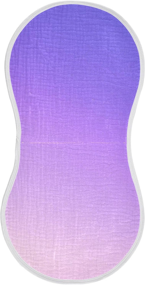 decor gift Cotton Neutral Burp Cloths Soft and Absorbent? Purple Gradient Modern Art wash