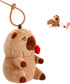 SASBSC Cute Capybara Plush Keychain Stuffed Animal Pendant for Back to School