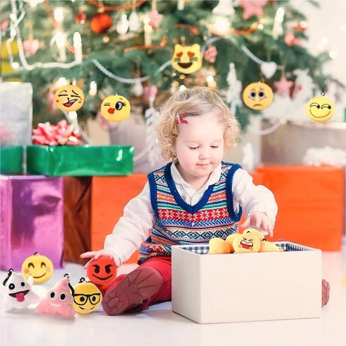 OHill 24 Pack Emoticon Plush Mini Pillows, Party Favor for Birthday Home Decoration