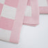 Cozy Pink-28x36 Cotton Knitted Checkered Baby Blanket for Boys and Girl Soft Lightweight Receiving Blanket for Nursery