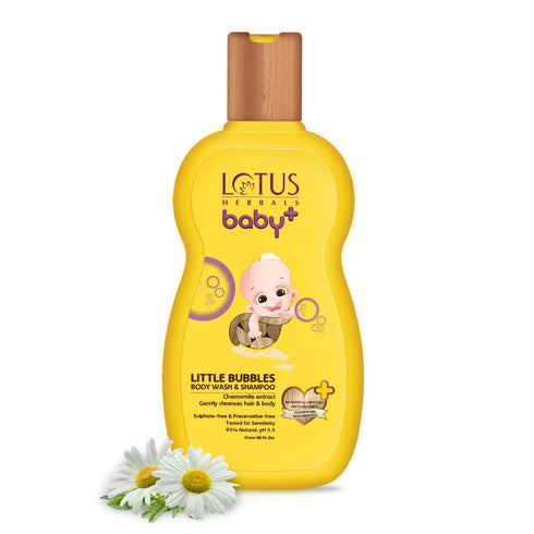Lotus Herbals 200ml Baby+ Little Bubbles Body Wash and Shampoo