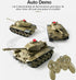 RC Tank Military Truck Vehicles, 2.4Ghz Radio Controlled Battle Tank Toy with 270° Rotational Sounds for Kids