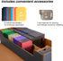 Venssu MTG Deck Box, Holds 5 Display Card Deck Boxes with Playmat, Trading Card Storage Box