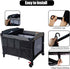 Abnaok Stroller Wagon Cargo Net, Large Capacity Mesh Storage Bag with Sorting Pockets, Compatible with WONDERFOLD