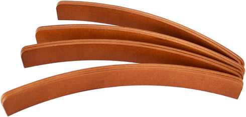 Yuanhe Wooden Playing Card Holders - Curved Card Game Tray Rack, Set of 4