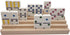 SUTIMSHE Set 8,Natural 12 Mexican Train Domino Trays of Wood Domino Racks, Domino Tiles Holders,Double Tiles