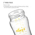 2 Pack, 8 oz Matyz Glass Breastmilk Baby Feeding Bottle with Nipple, Slim and Light Bottle Easy to Hold, Food Grade