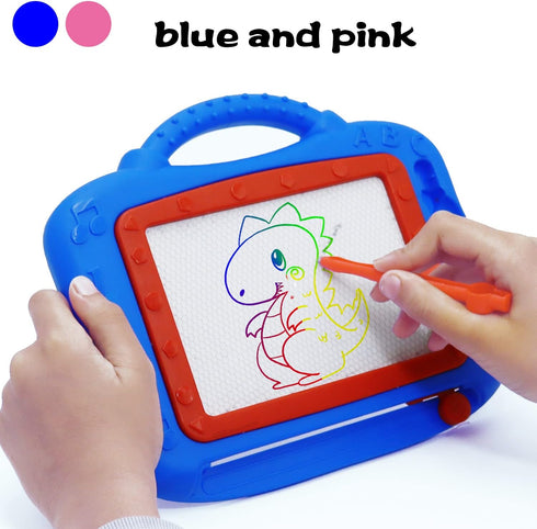 Magnetic Drawing Board for Toddlers, 2 Pack Travel Size Color Sketch Graffiti Board Educational Learning Toy