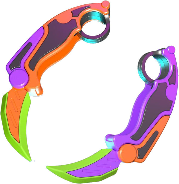 2pcs Fidget Claw Knife, 3D Gravity Plastic Toy Switchblade, Sensory Knife Fidget Toys for Kids & Adults