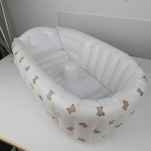 Zenflux 3 5 Inflatable Baby Bathtub with Built in Pump, Collapsible and Safe Baby Bathtub, Non Slip Travel Mini Pool