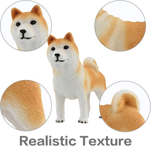 DINOBROS Dog Figurines Playset 8PCS Realistic Detailed Plastic Puppy Figures for Kids Cake Topper