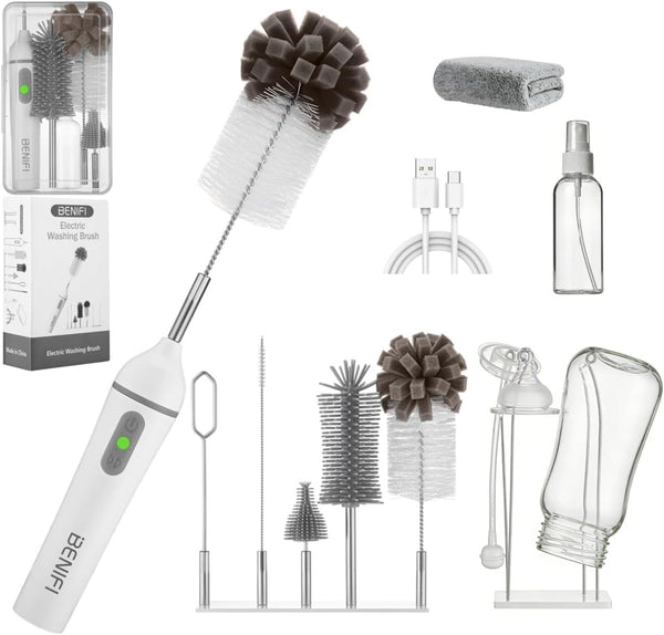 Benifi Electric Bottle Cleaner Pro, 11 in 1 Baby Bottle Brush with Drying