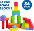 Large Building Blocks for Toddlers 2-3, Big Foam Building Blocks, Baby Bath Toys, Soft Stacking Blocks Set, Montessori & Sensory Learning Toys for 18+ Month Old Boys & Girls (36PCS)