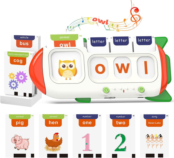 QuTZ Talking Flash Cards CVC Word Spelling Games, Preschool Learning Activities Learning