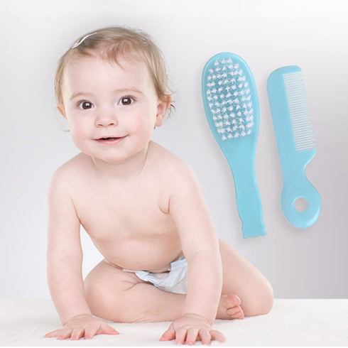 Vdaxvme Set Brush & Comb Children Hair Brush Soft Nylon Bristle Caps Hair Brush For Toddler Infant Head Massage