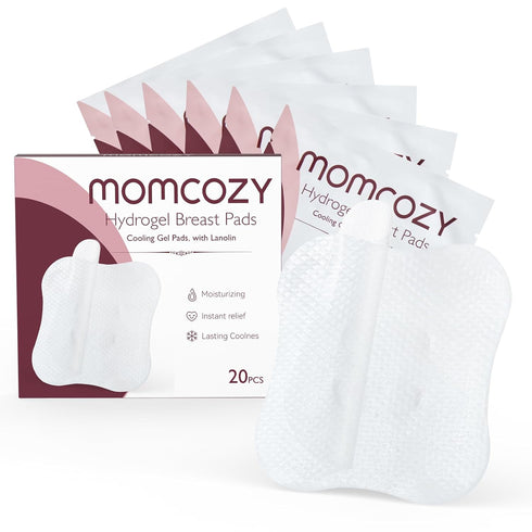 Momcozy Hydrogel Nursing Pads, Nipple Pads with Lanolin Supports Instant Cooling Relief