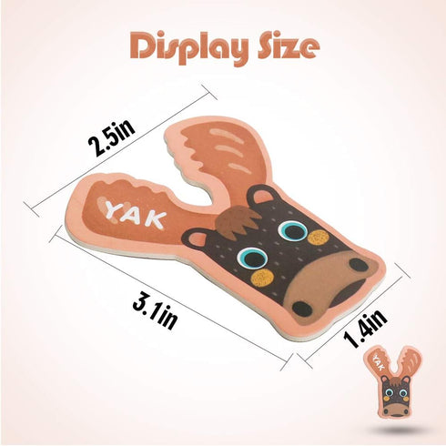 Jumbo Magnetic Letters Colorful ABC Alphabet Animal Shape Toys - Large Uppercase Refrigerator Fridge Magnets, Preschool
