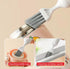 Theodate Pierre Set, 6 Baby Bottle Brush Silicone, White and Gray, Piece, Base Supprt, for Bottles, Nipple, Straws