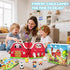 BOLZRA 1-3, 12-18 Musical Red Barn Farm Animal Toys with Tails Baby Book, Educational Preschool Farm Animals Finger