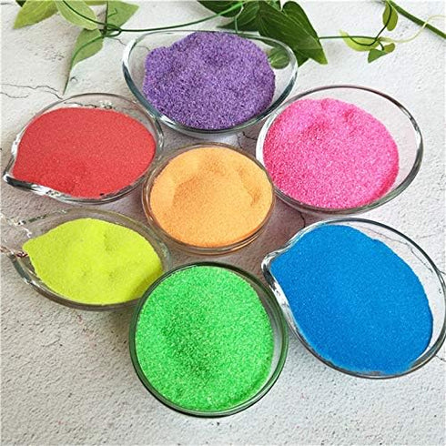 MEIEST 7 Pack Colorful Magic Sand, Amazing Hydrophobic Sand Space Sand, Never Gets Wet Educational Toys