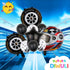 DIWULI Race Motorsport Balloon Set - Racetrack Tires Helmet Wheels Drivers Themed Racing Balloon Set, Decorations for Birthday Boy Girl, Foil Balloons, Globo Fiesta, Birthday Decoration Supplies