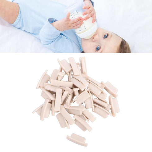 Generic 50pcs Breastfeeding Pump Spout Cap, Universal Silicone Sealing Plugs for Breast Pump Accessories, with Airtight