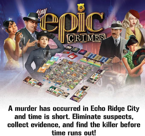 Tiny Epic Crimes Kickstarter Deluxe Edition - Family Murder Mystery Game