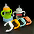 QERPON 2.17" 2.62" Baby Bottle Handle Silicone Baby Bottle Holder with Easy Grip Handles to Hold Their Own Bottle Used