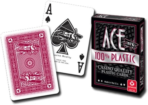 Cartamundi 1060 Ace Playing Cards - 100% Plastic - Assorted Colors