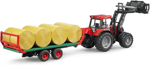 Bruder 02220 Bale Transport Trailer with 8 Round Bales