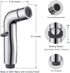 XKHLQLPEF Set Bidet Sprayer for Toilet Chrome Dual Function Cloth Diaper Washer Wall Mounted Hand Held Bidet Spray Kit