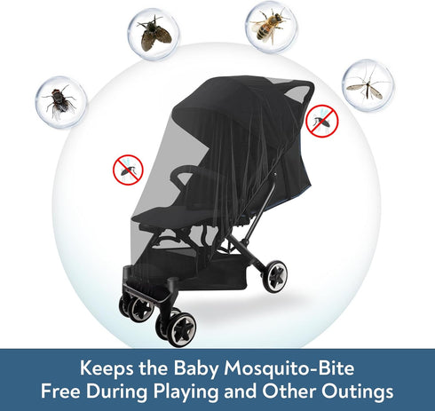 Magik & Kover 2 Pack Pack Baby Mosquito Net for Stroller, Playard & Bassinet, Reusable Bug Net for Cradles, Carrier