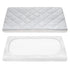 TILLYOU Play Yard Sheets Pad - Waterproof Quilted Playpen Sheets, Soft with 1''-3'' Deep Pocket, 39"x27", Light Grey