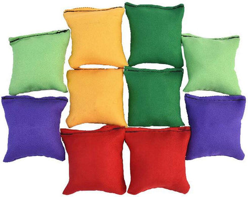 12 Pack 2inch/5cm Nylon Bean Bags for Outdoor Yard Games, Family Fun Bean Bag Toss Carnival Toy