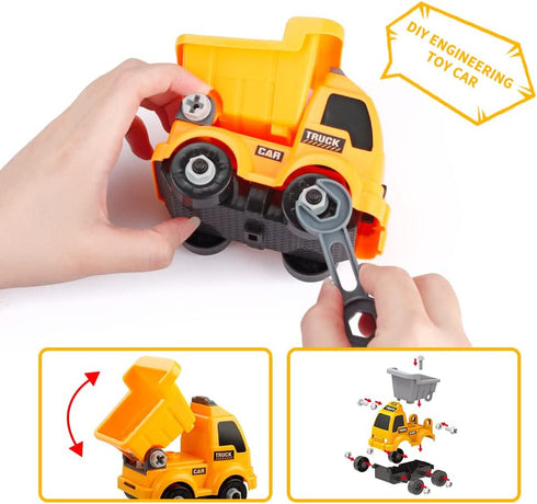 Construction Worker Costume for Boys, Toddler Builder Career Outfit for Pretend Role Play, Ages 3-7